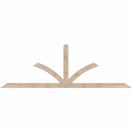 Ekena Millwork Richland Smooth Timber Gable Bracket, Douglas Fir, 96"W x 32"H x 1 1/2"D x 3 1/2"F, 8/12 Pitch GBW096X32X0204RIC00SDF